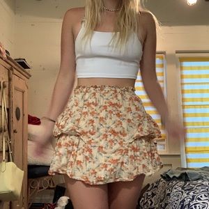 floral skirt